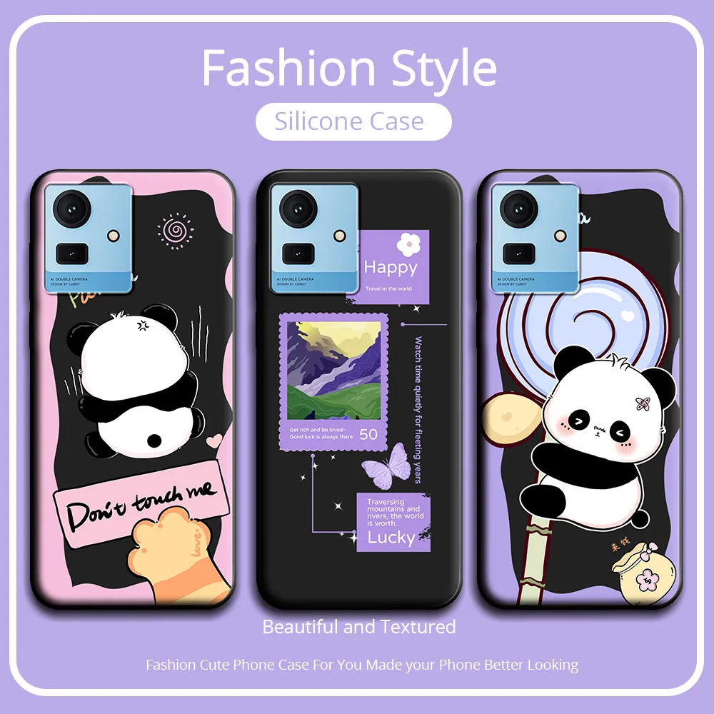 For Cubot Note 50 Case Cute Panda Flower Soft Silicone Couple Phone Case For Cubot Note 50 Protect Shockproof Cartoon Cover