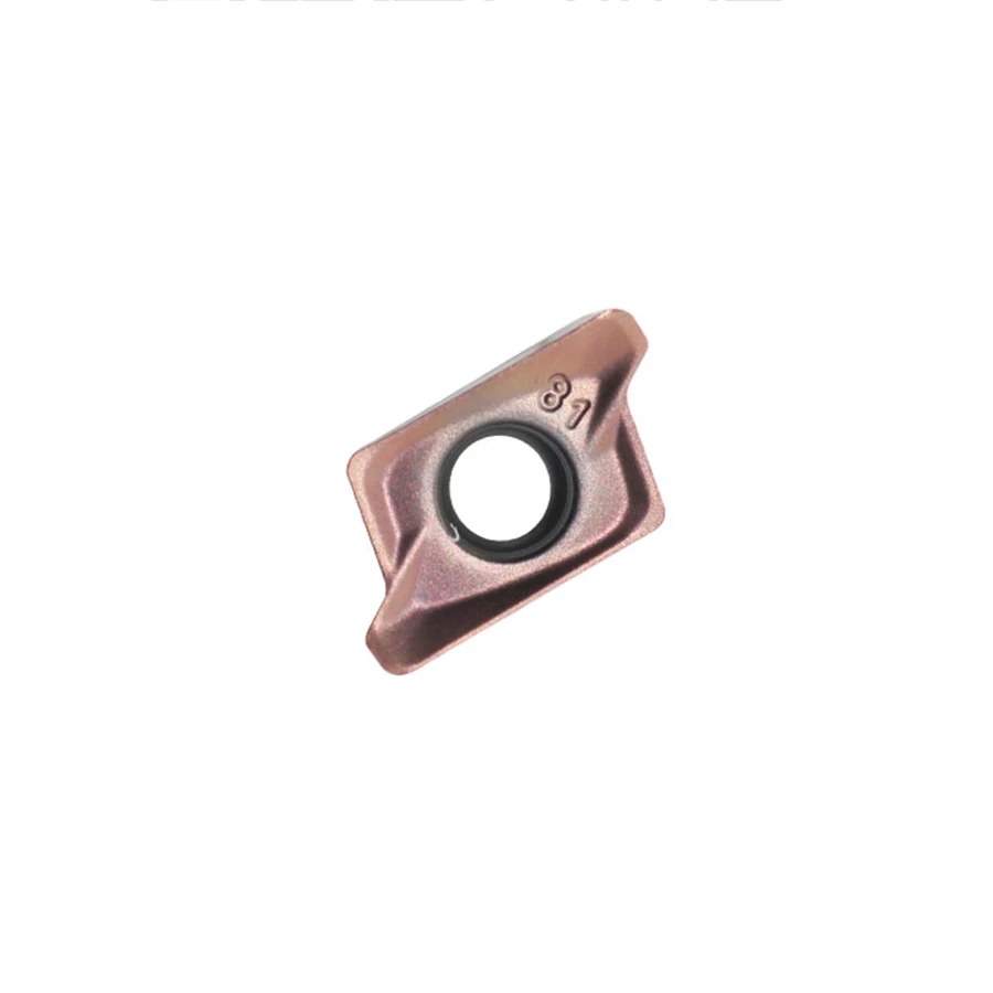 Lame de fraisage en acier inoxydable, outils de tour CNC, alimentation rapide, inserts de foudre, haute qualité, résistant à l'usure, RT100308R-81
