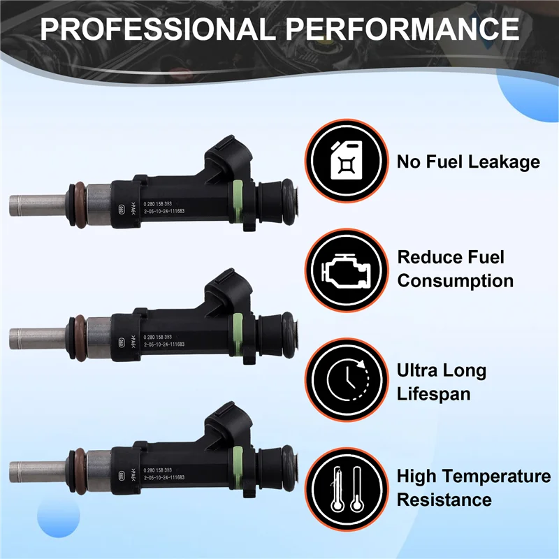 

A05U-3Pcs 0280158383 420874000 Fuel Injector Nozzle For Seadoo GTX RXP RXT GTI GTR