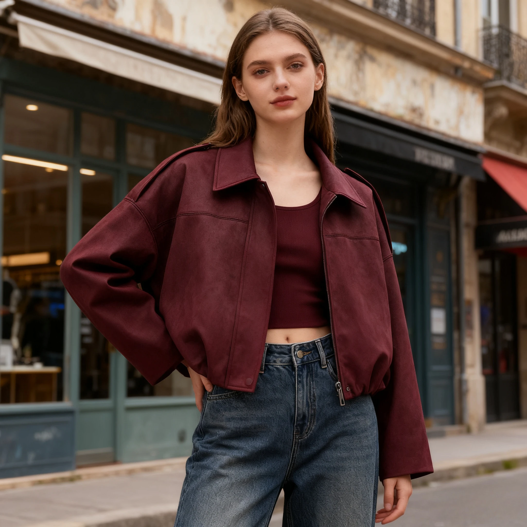 Kabáty Dámské bundy Kabát s odhaleným límcem Kabát Y2k Streetwear Bunda Pracovní Svrchní oblečení Ležérní Volné Běžné Y2k Podzim Zima 2025 - náhled 4