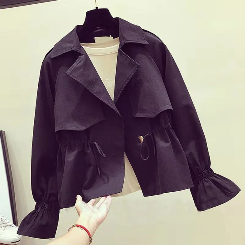 Short small windbreaker for women new fashionable loose and versatile waist-hugging slimming jacket