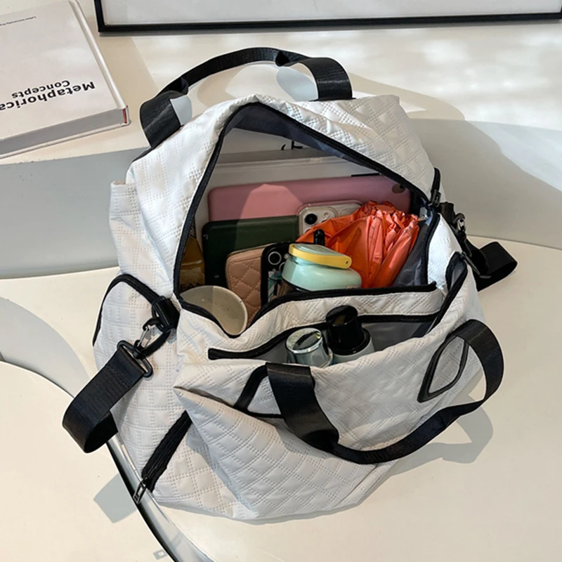 Borsa da viaggio corta da viaggio borsa da uomo da donna borsa da viaggio di grande capacità borsa da Fitness sportiva impermeabile con separazione bagnata a secco