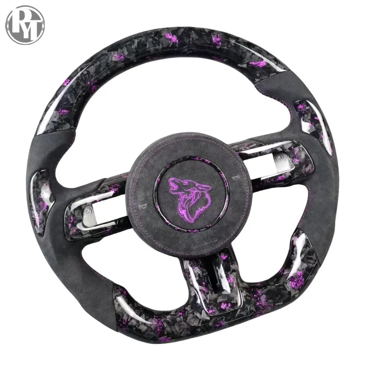 Car interior accessories carbon fiber steering wheel suitable for Ford Mustang GT Shelby 2015-2022