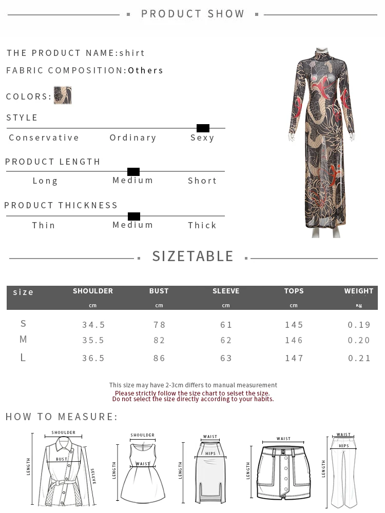 Kliou Ästhetischen Druck Frauen T-shirts Hipster Herbst Stehkragen Super-Verlängern Schlank Tops Mujer Mesh Dünne Attraktive Streetwear – Detail 1