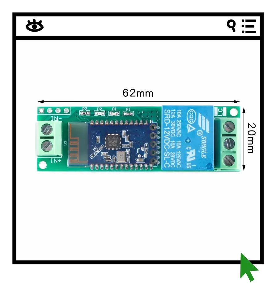 

2 шт. одноканальные Bluetooth-модули реле 5В/12В, модуль дистанционного управления IoT для умного дома с управлением через приложение на телефоне