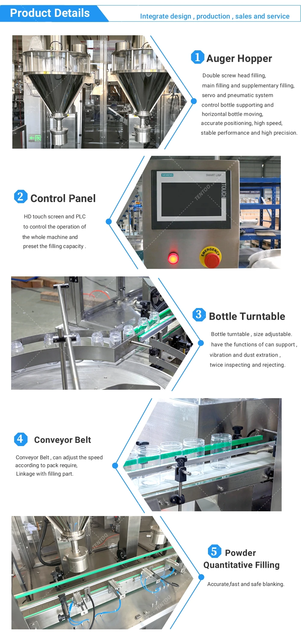 Seasoning Powder Spice Automatic Filling Machine Powder Bottle