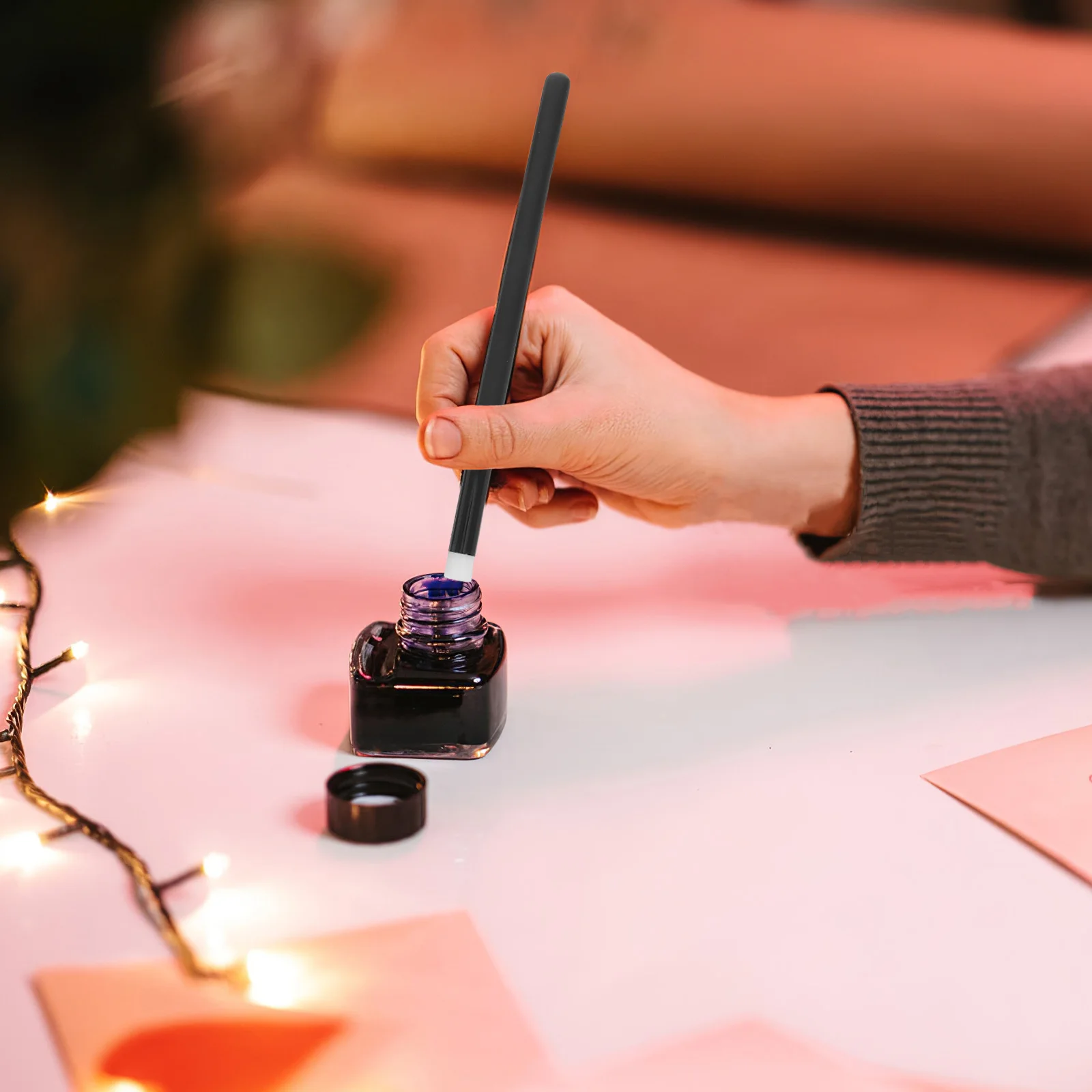 

6Pcs Miniature Paint Brushes Set Angled Flat Ink Blending Tools for Precise Detailing Art Supplies Blending Brush