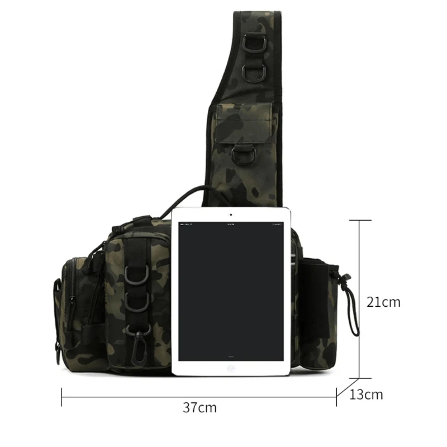 Fishing Tackle Backpack Lure Box Gear   Fanny Pack  Men Fly Fishing Backpack with Rod Holder Sling Shoulder