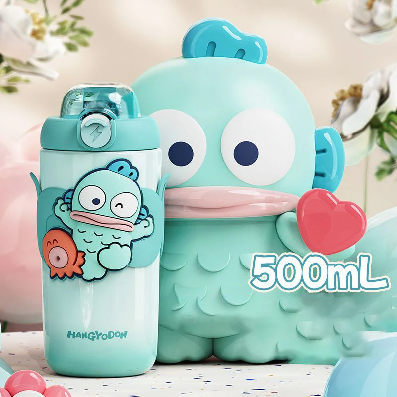 500Ml Kawaii Hello Kitty MINISO Melody Kuromi Cinnamoroll tazza per cannuccia isolata tazza per acqua per bambini in acciaio inossidabile 316