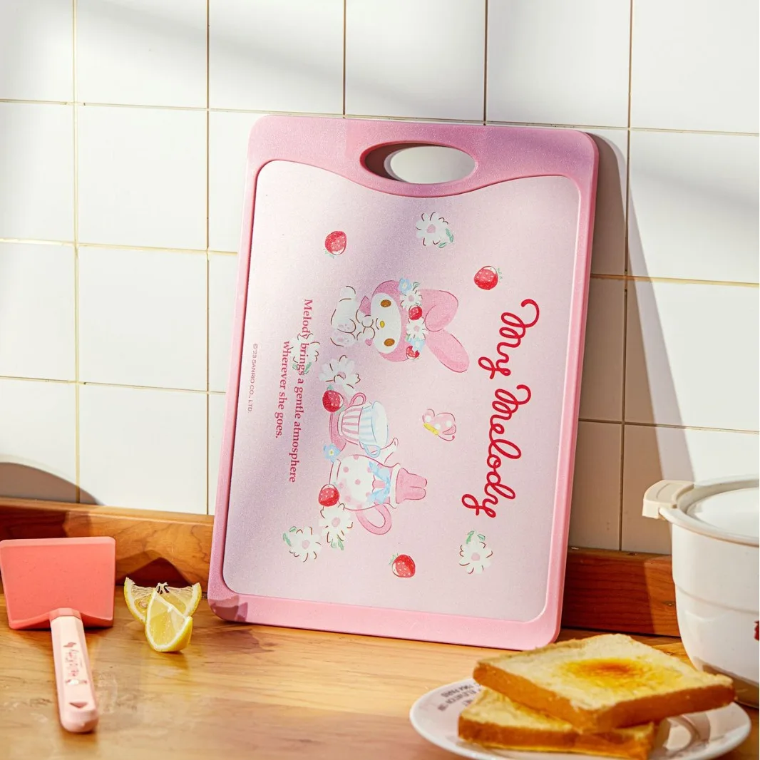 Nowa deska do krojenia ze stali nierdzewnej z kreskówkowymi przyborami kuchennymi Sanrio Urocza dwustronna deska do krojenia do żywności uzupełniającej