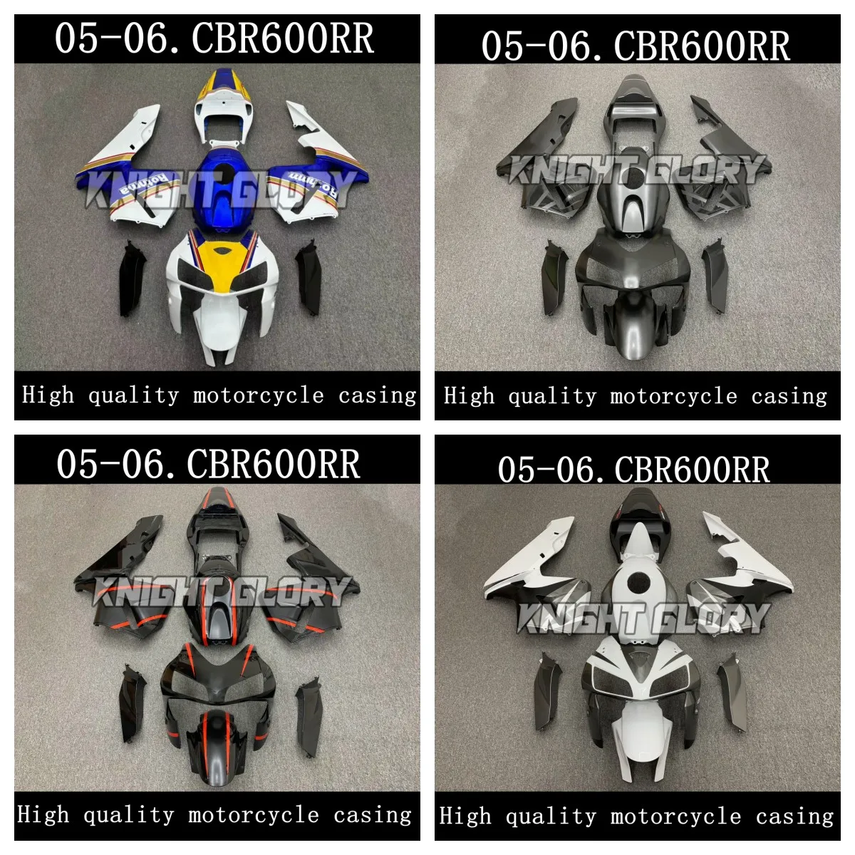 

Motorcycle complete set parts, suitable for CBR600RR 2005 2006 models. Body cover kit. injection molding