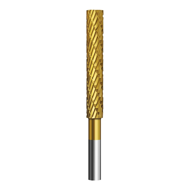 Titanium Coated High-Speed Steel Electric Drill Bit Rotary File Extended Alloy Inner Grinding Head for Soft Metal Polishing