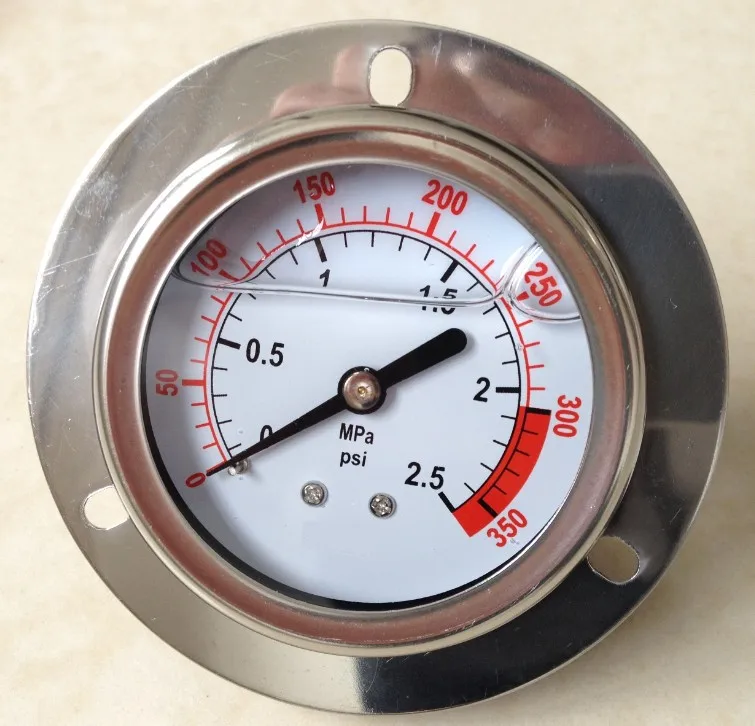 Pressure gauge, special pressure gauge for water treatment, all stainless steel pressure gauge