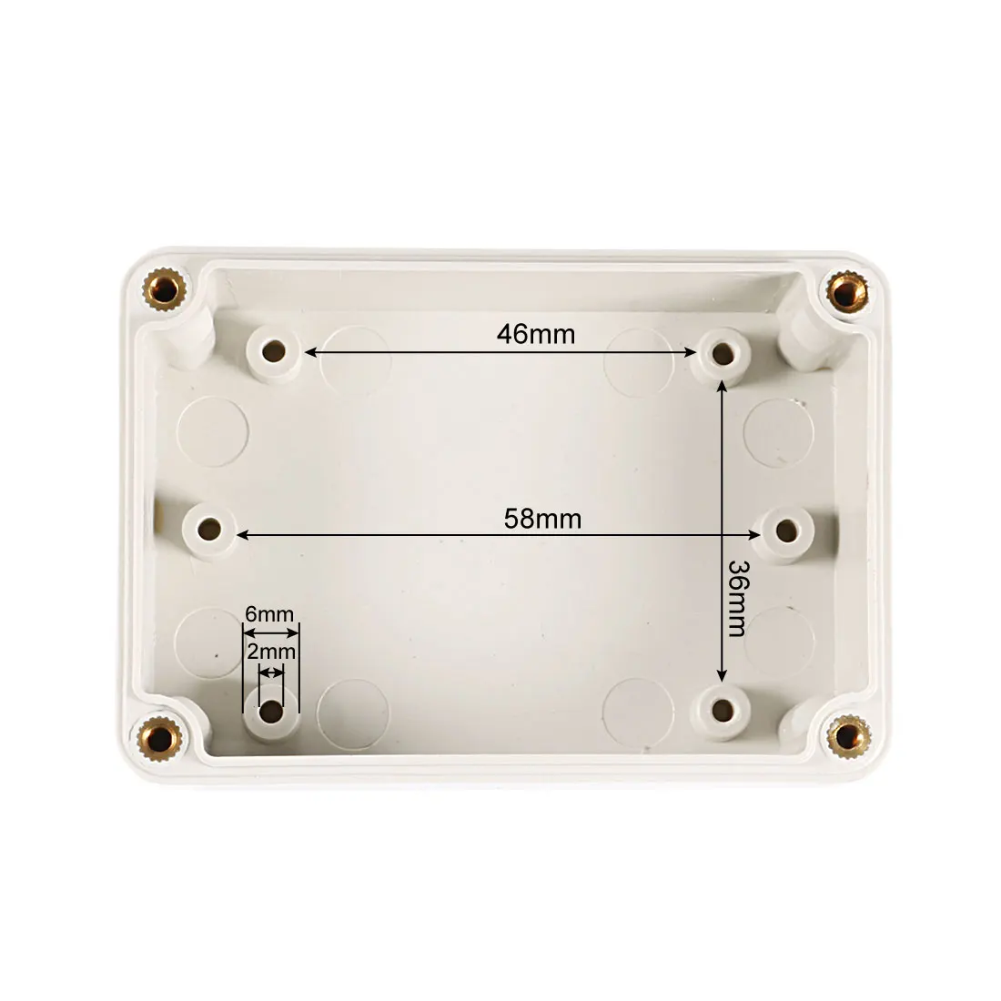 ABS-Projekt-Anschlussdose für Elektrokabel, Outdoor, DIY, versiegeltes IP65, Gehäuse, Kabelbox, 83 x 58 x 33 mm, wasserdichte elektronische Gehäuse