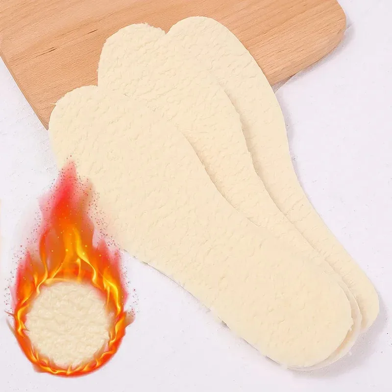 1/6/12pairs Thick And Warm Insole, Winter Imitation Sheep Wool Cold Proof Insole, Universal Snow Boots, Soft Foot Pad Insole
