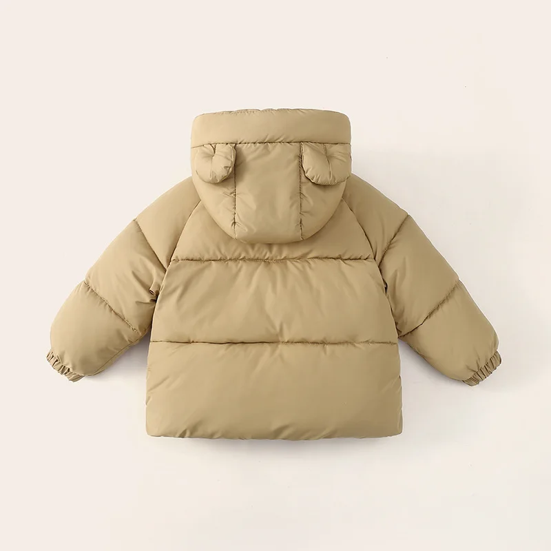 Kleinkinder Kapuzen-Daunenjacke aus Baumwolle 2026 Herbst Winter Baby Jungen Mädchen 3D Tierohren Niedliche Cartoon-Reißverschluss Warme Dicke Oberbekleidung – Detail 6