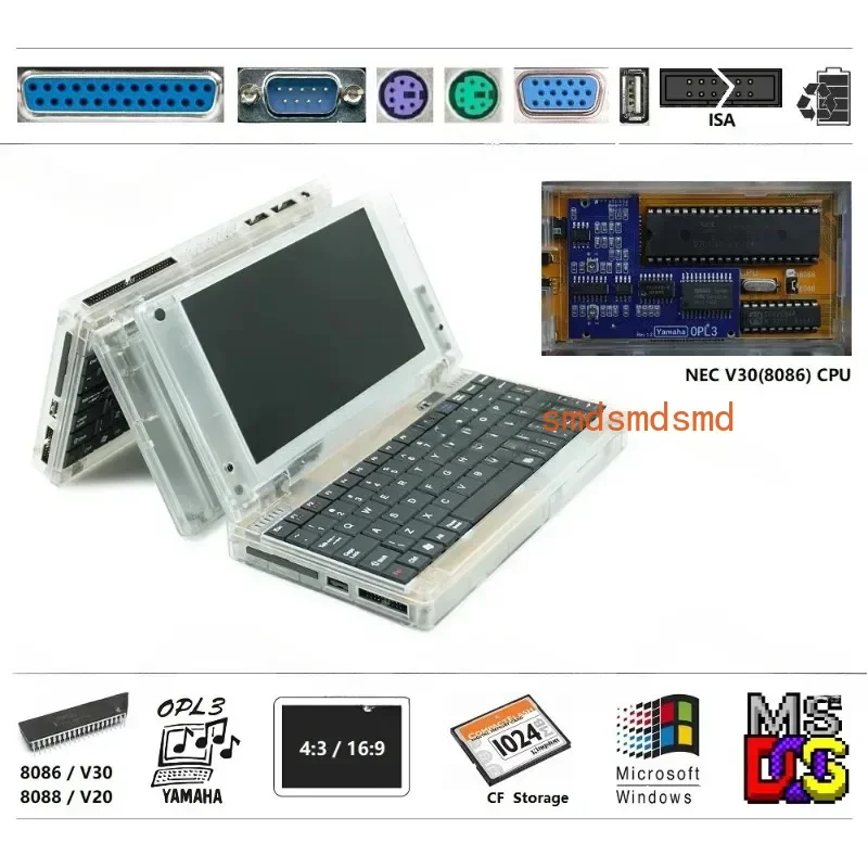 Pocket 8086 DOS Computer Windows3.0 8086CPU 8088CPU Retro Computer