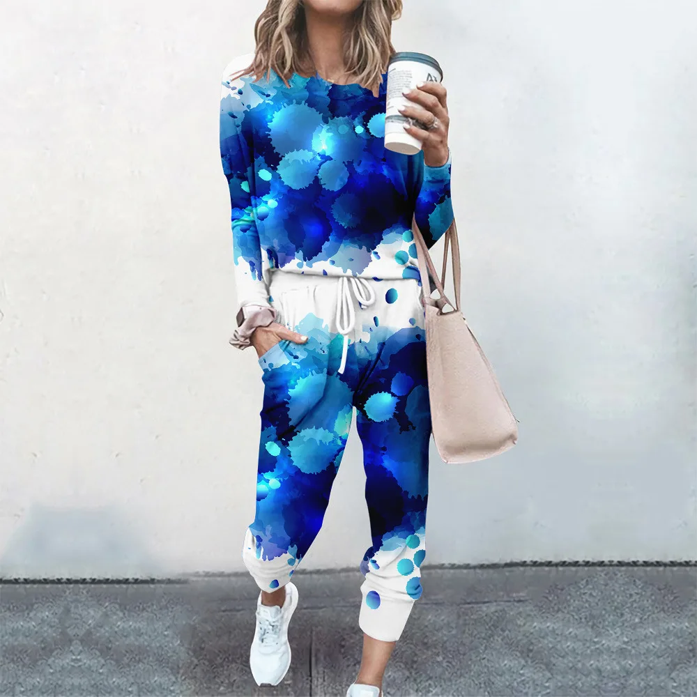 Printemps automne femmes à manches longues pull sweats survêtement 2 pièces ensembles sweat et pantalon costumes vêtements