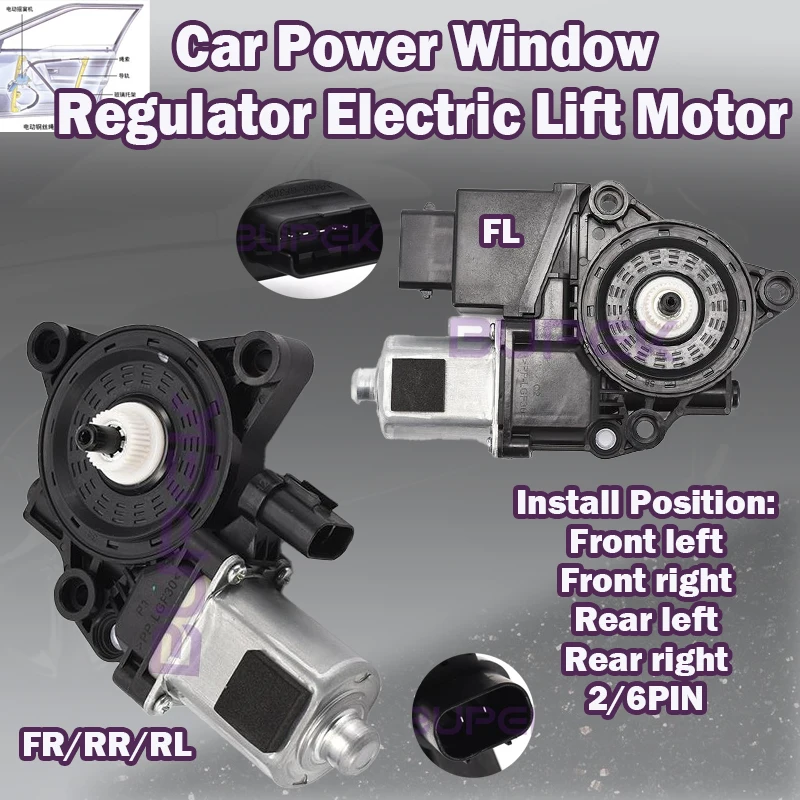 

82460/83460/83450D3000/82450D3010 For Hyundai Tucson 1.6L 2.0L 2.4L MK3 2016-2022 Car Power Window Regulator Electric Lift Motor