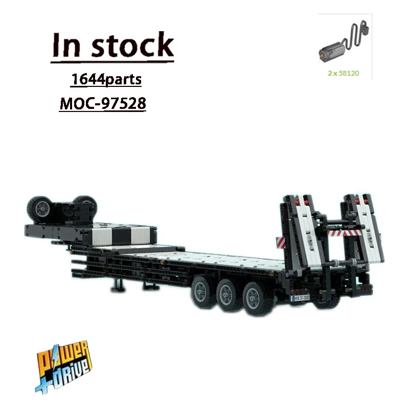 

MOC-97528 Truck Flatbed Trailer Assembly Splicing Building Block Model 1644 Building Block Parts MOC Creative Building Block Toy