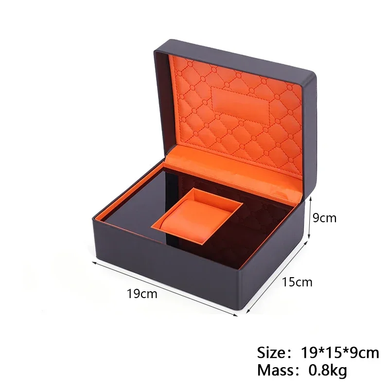 High End PU Leather Brushed Metal Effect Watch Packaging Cases Watch Display Organizer Gift Brand Packaging Customizable Logo