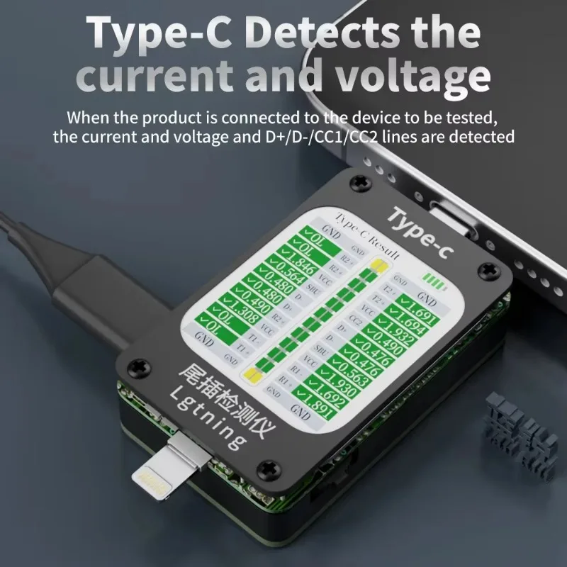 

Lanrui SE-II Детектор вставки хвоста Комплексный анализа Тестер Ток Напряжение Type-C Молния Ремонт телефона