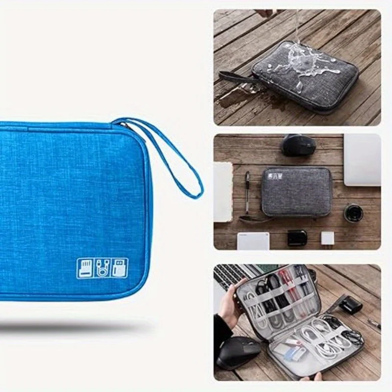 USB Cable Storage Bag Multifunctional Travel Portable Data Line Phone Charger Electronic Accessories Organizer