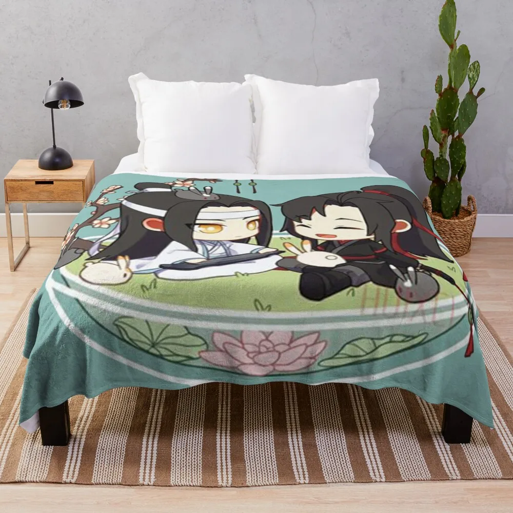 theUNTAMED.BOWL.OF.WANGXIAN Throw Blanket anime Weighted Blankets For Sofas Blankets