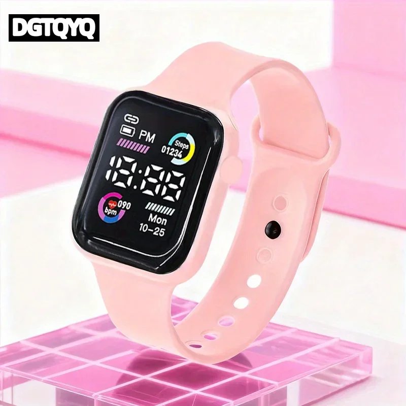 6-piece Set of Fashion Electronic Watch Necklace Earrings Ring Set for Teenagers Boys and Girls, The Best Choice for Friend