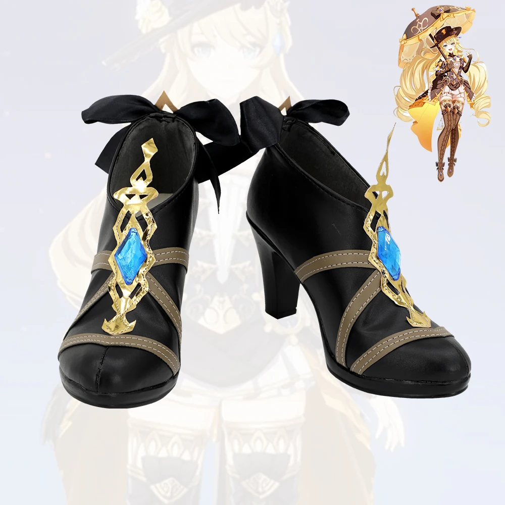 Navia Caspar Shoes Genshin Impact Cosplay Boots