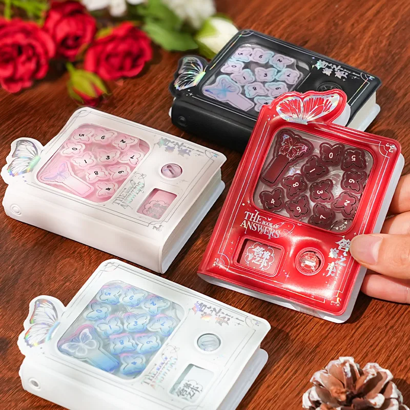 A7 Butterfly Language Answer Book Gachapon Notebook - Creative and Fun Stationery for Students, Hand Account Pocket Book