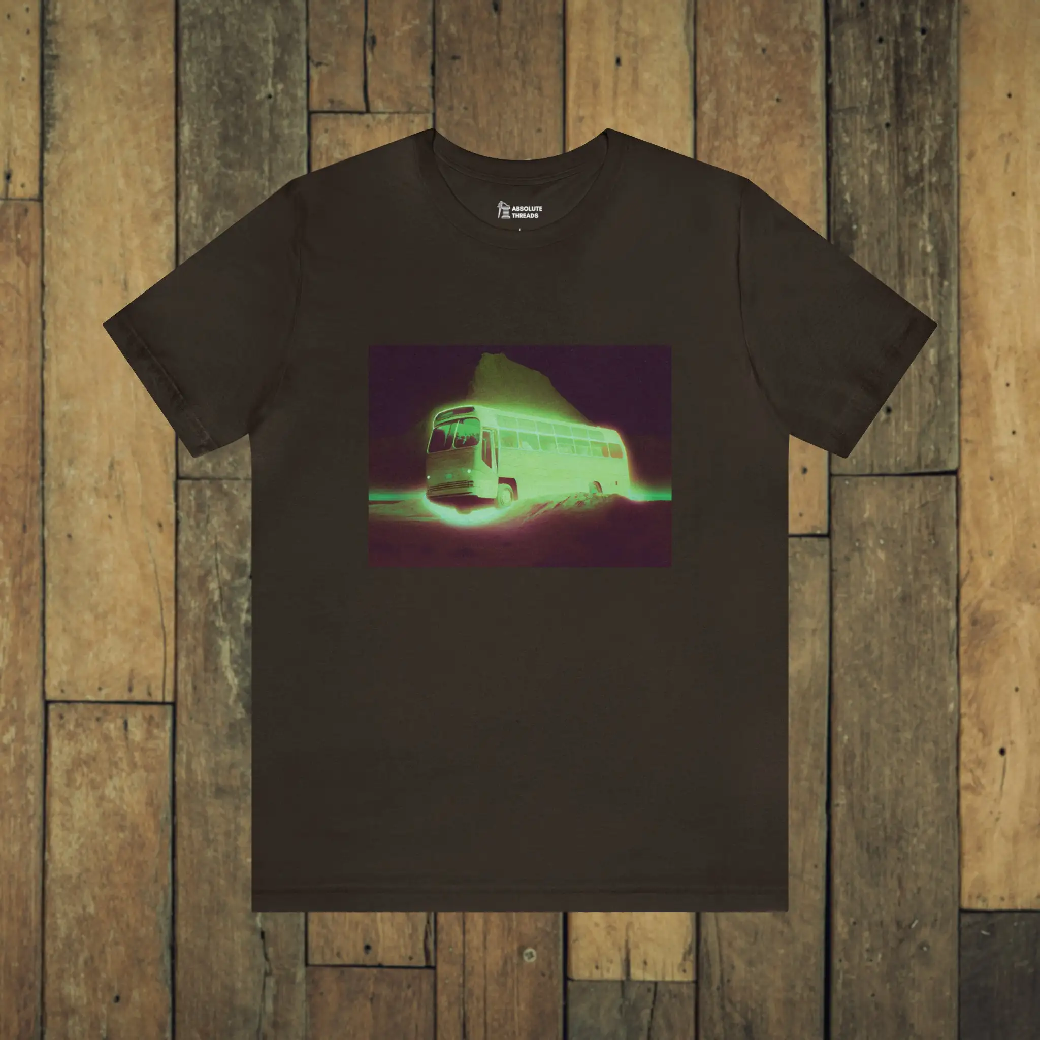 Neon Bus T Shirt Green Vaporwave Design Cars Car Drawing