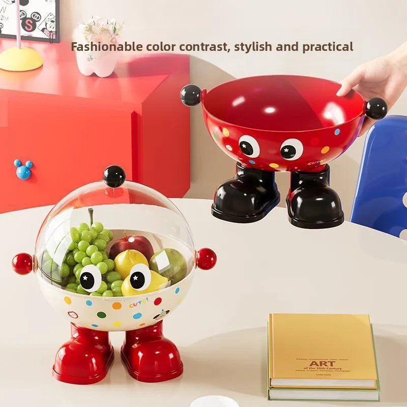 

New High-Aesthetic Fruit Plate Large Capacity Cute Stand Living Room Tea Table Home Use Dry Fruit Snack Storage Box