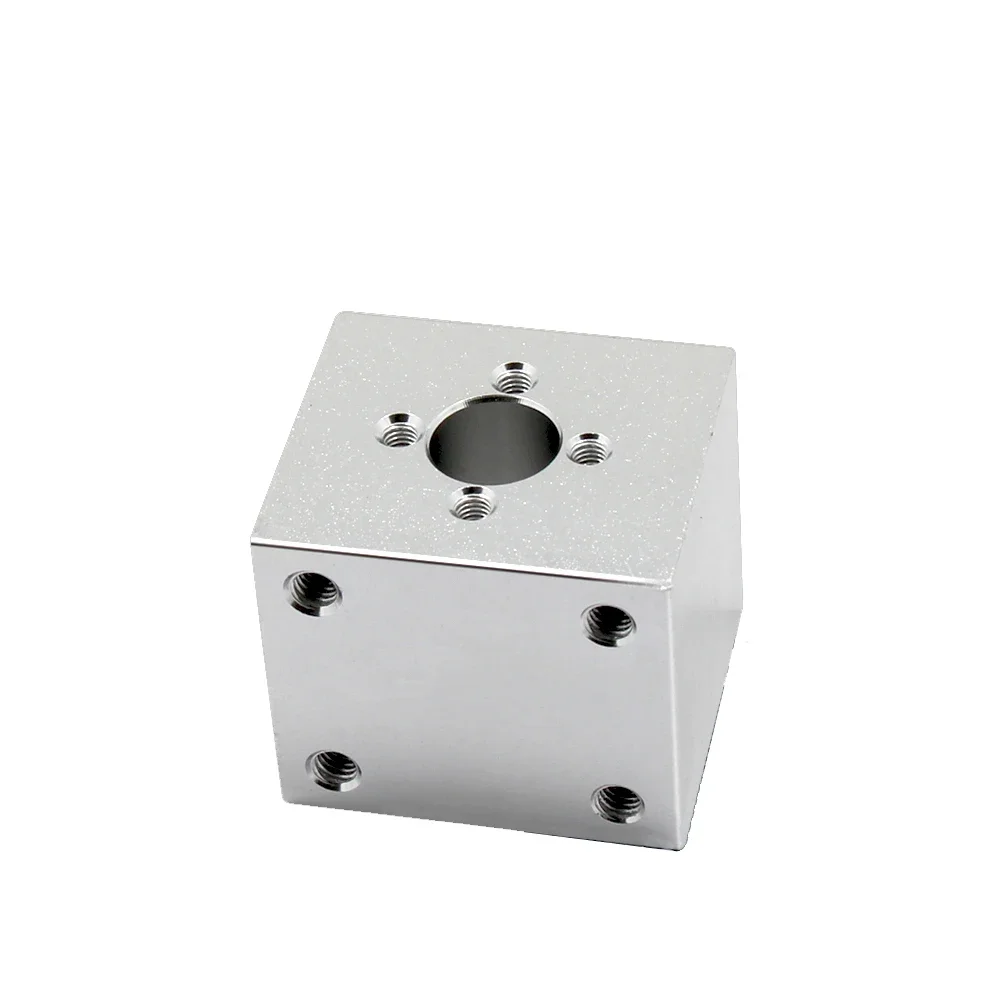 

T8 Trapezoidal Screw Nut Housing White Mounting Bracket Aluminum for Brass Engraving Machine