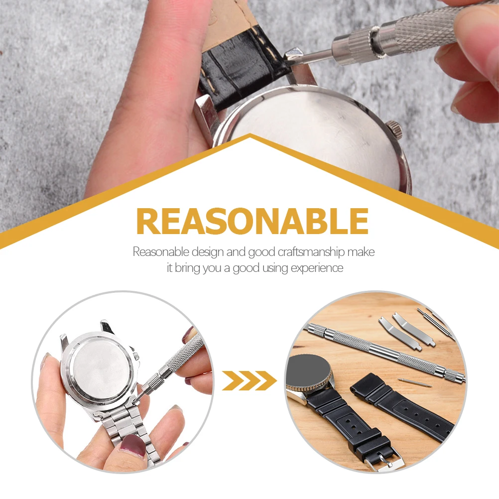

1 set 1 Set Band Pin Replacement Stainless Steel Spring Bar Removal Tools Durable Non-Slip Strap Repair Fixing Portable Tool Set
