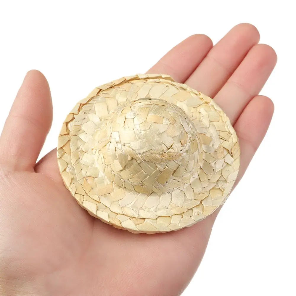 Желтые-украшения-разных-размеров-шапки-для-рукоделия-аксессуары-тканая-соломенная-шляпа