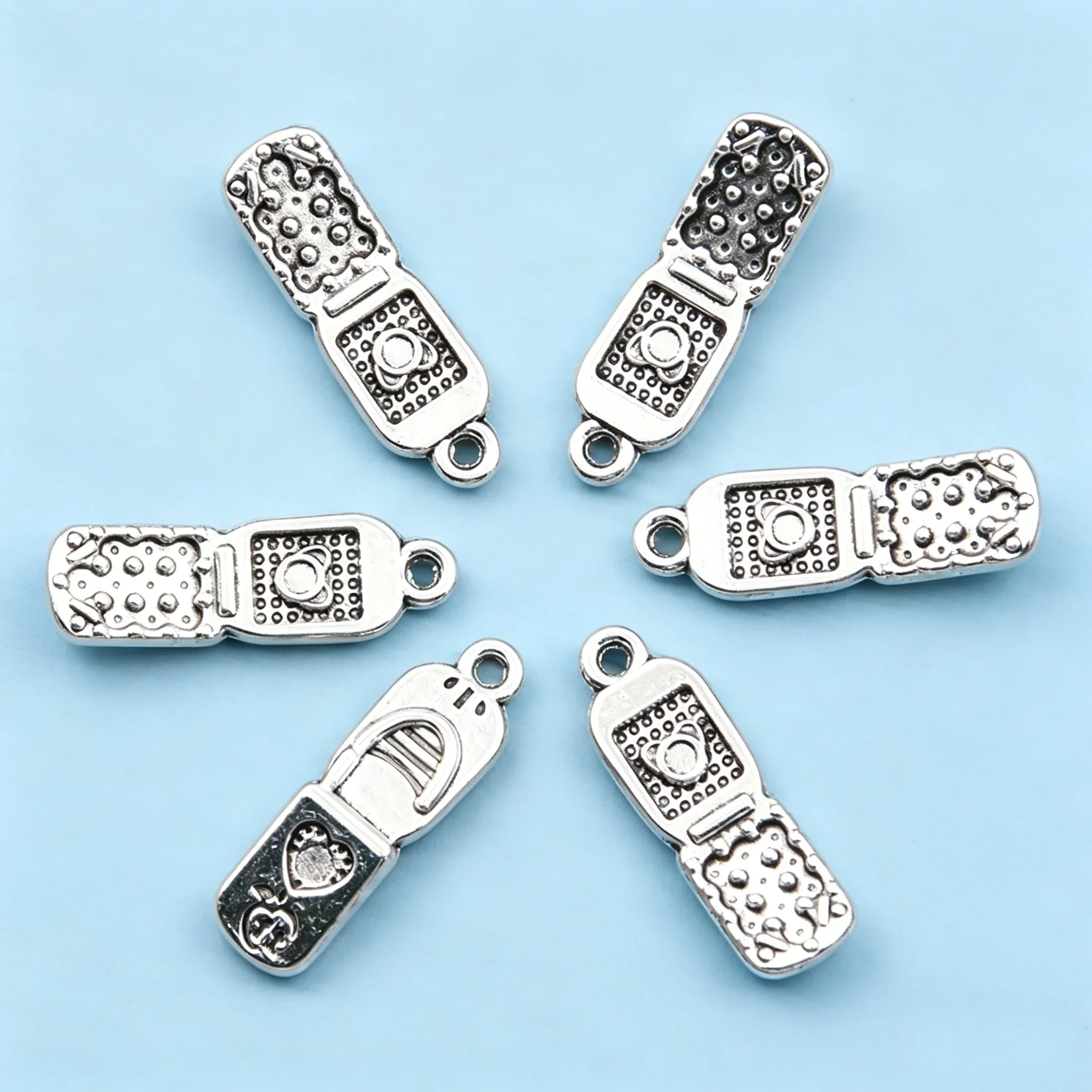 10 pendentifs miniatures en alliage métallique, 8 × 27mm, breloques miniatures pour boucles d'oreilles, colliers, bracelets, fournitures artisanales, DIY