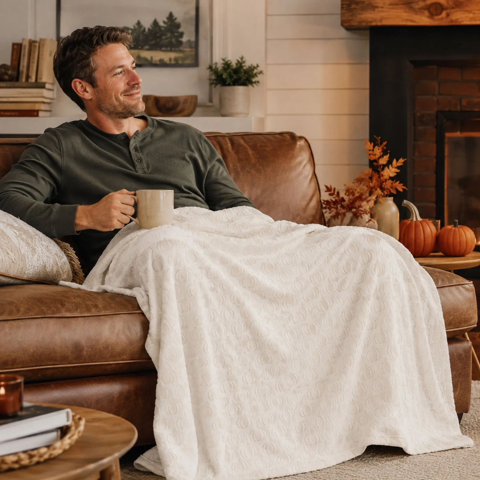Pumpkin Pattern Flannel Blanket Soft Warm Plush Throw Blanket For Sofa Bed Couch Halloween Thanksgiving Home Decor Holiday Gift