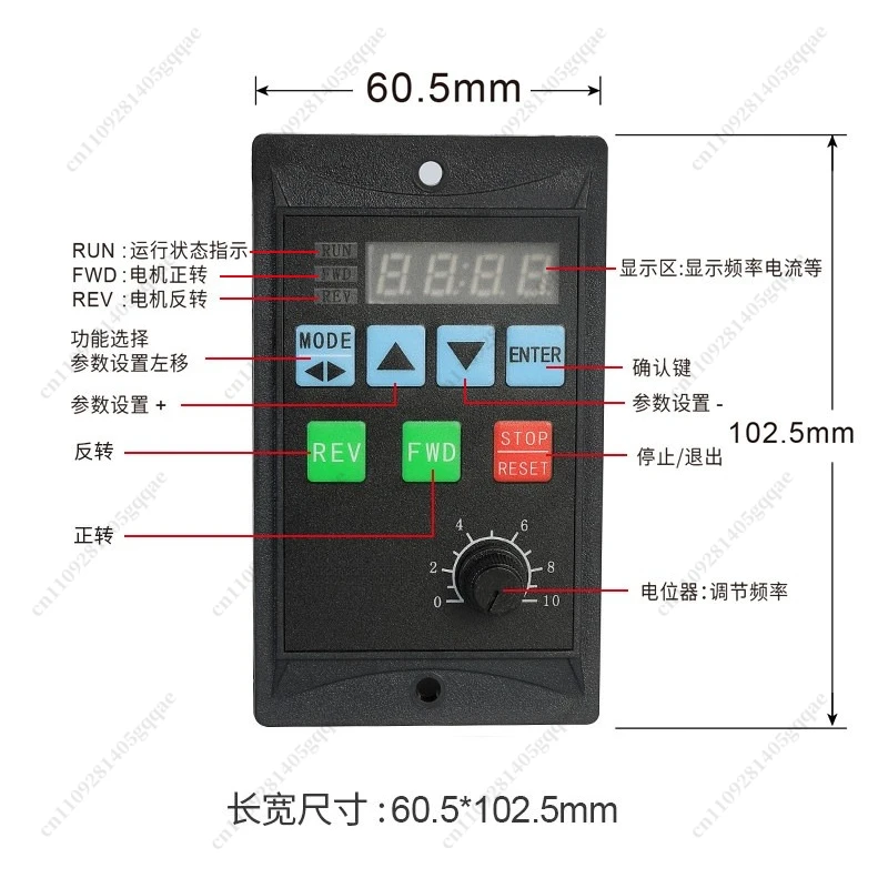 New Electric Inverter 1500W RS485 Add Motor Driver 0.75KW MCU Single Phase Input 220V 3-Phase Output 0.4KW 1.5KW