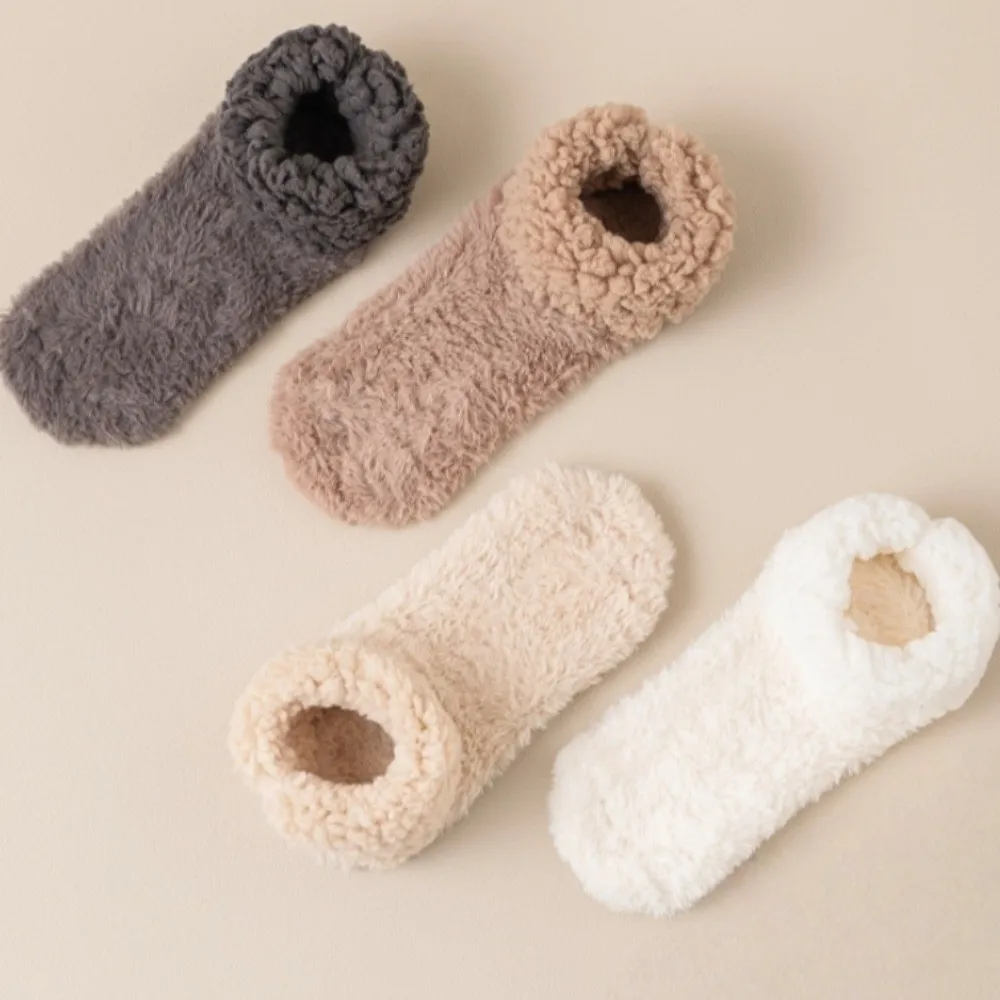 Hosiery Berber Fleece Sleeping Socks Soft Night Wear Floor Socks Postpartum Care Solid Color Winter Foot Covers Sleep Time