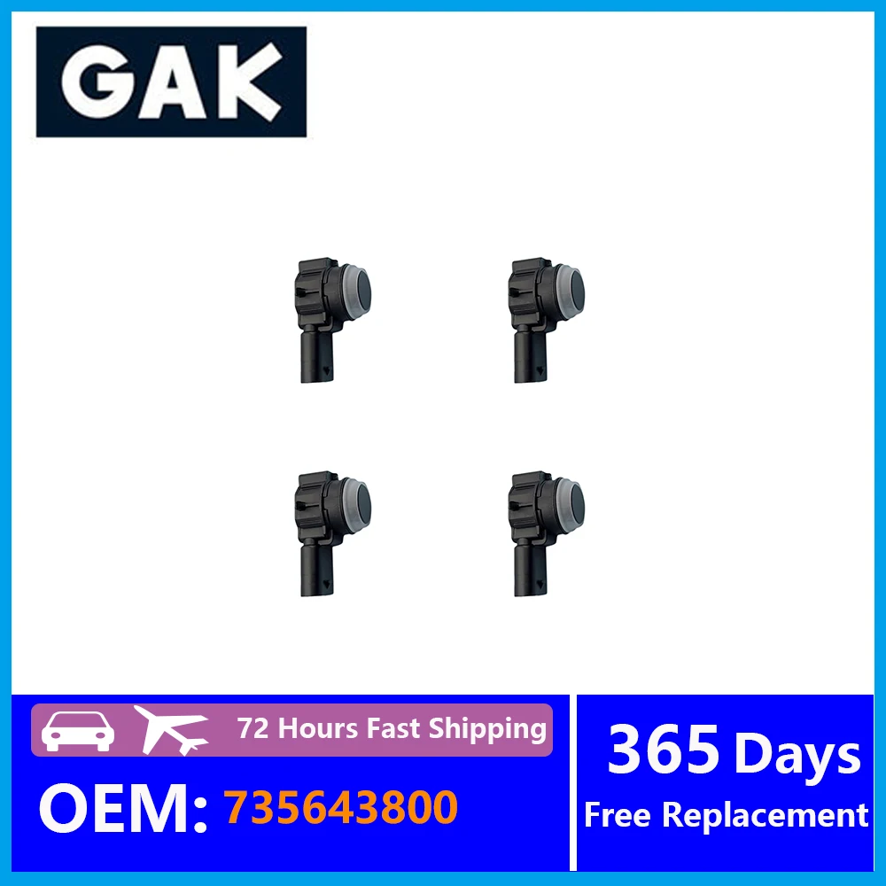 4PCS 735643800 GAK PDC Parking Assist Sensor Reversing Radar Accessories For Fiat 500E 500L 500X Doblo Ducato Fiorino Panda Tipo