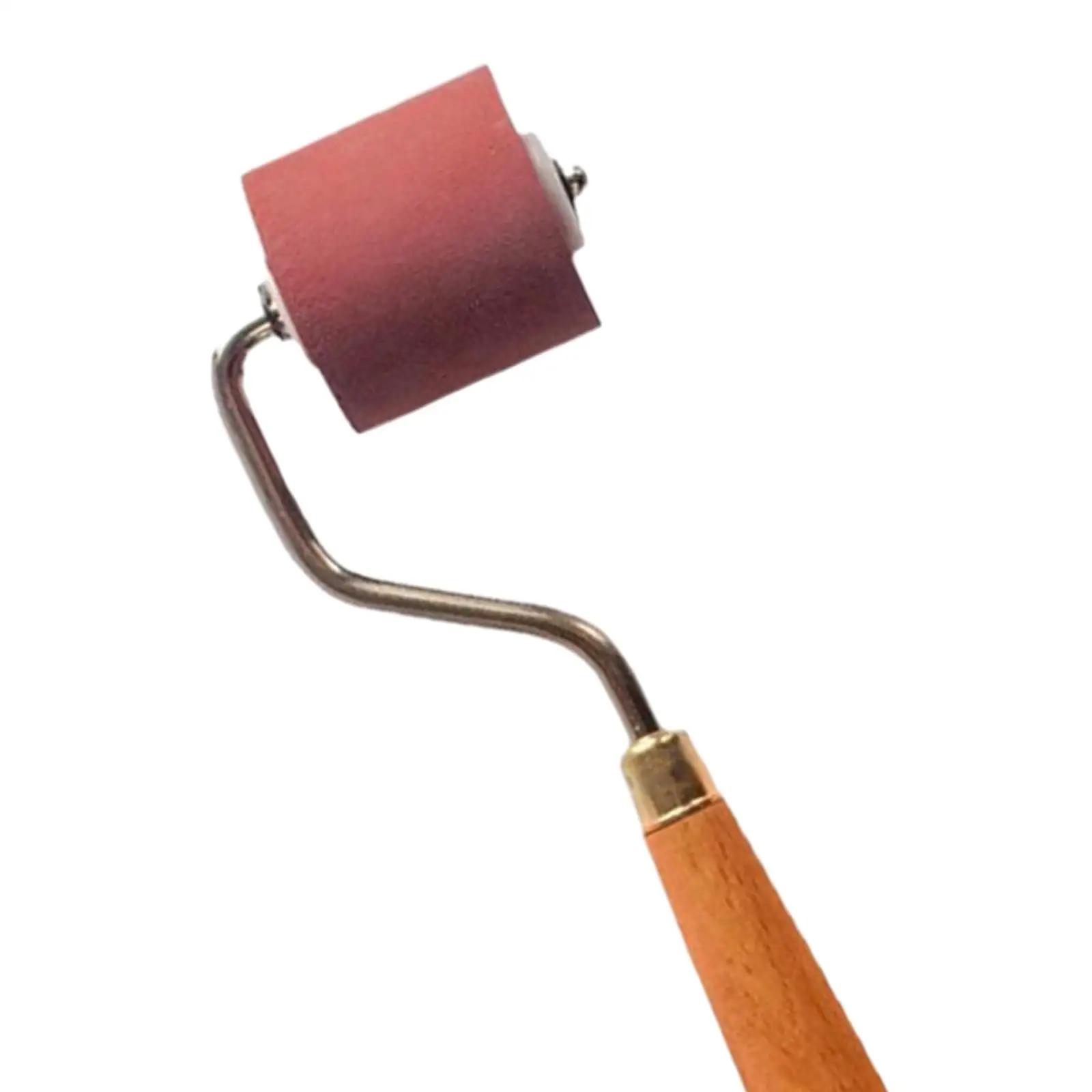 3Pcs Hard Rubber Roller Kit with Wooden Handle Printing Tools Portable Ink