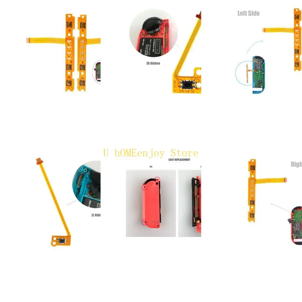 B0kf 5 in 1 ZR L SL SR Tombol untuk Ribbon Cable Untuk Switch Control