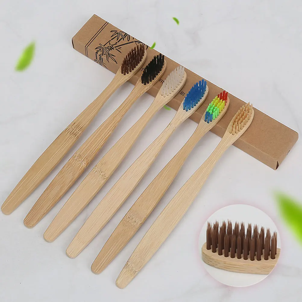 

3pcs Bristle Toothbrush Bamboo Toothbrush Eco-friendly Bristle Oral Care Dental Hygiene Gifts