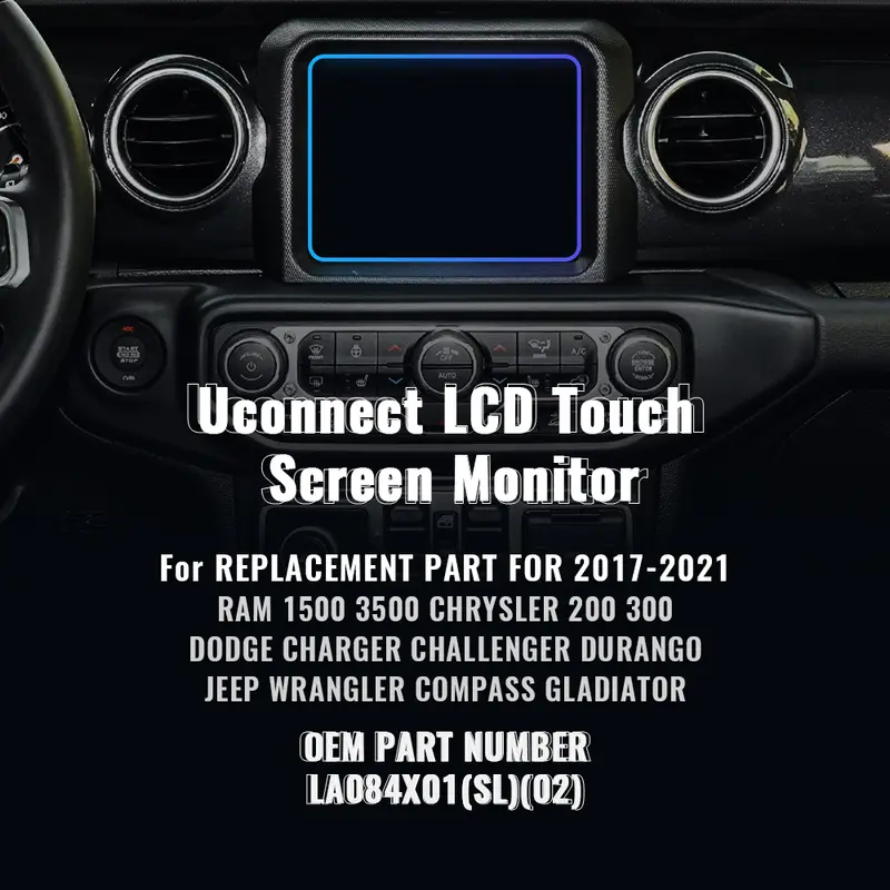 LA084X01-SL01 SL02 03 LCD Display Touch Screen Uconnect 8.4 inch LA084X01 Radio Navigation For Dodge RAM Jeep Chrysler 2017-2022 - Image 2