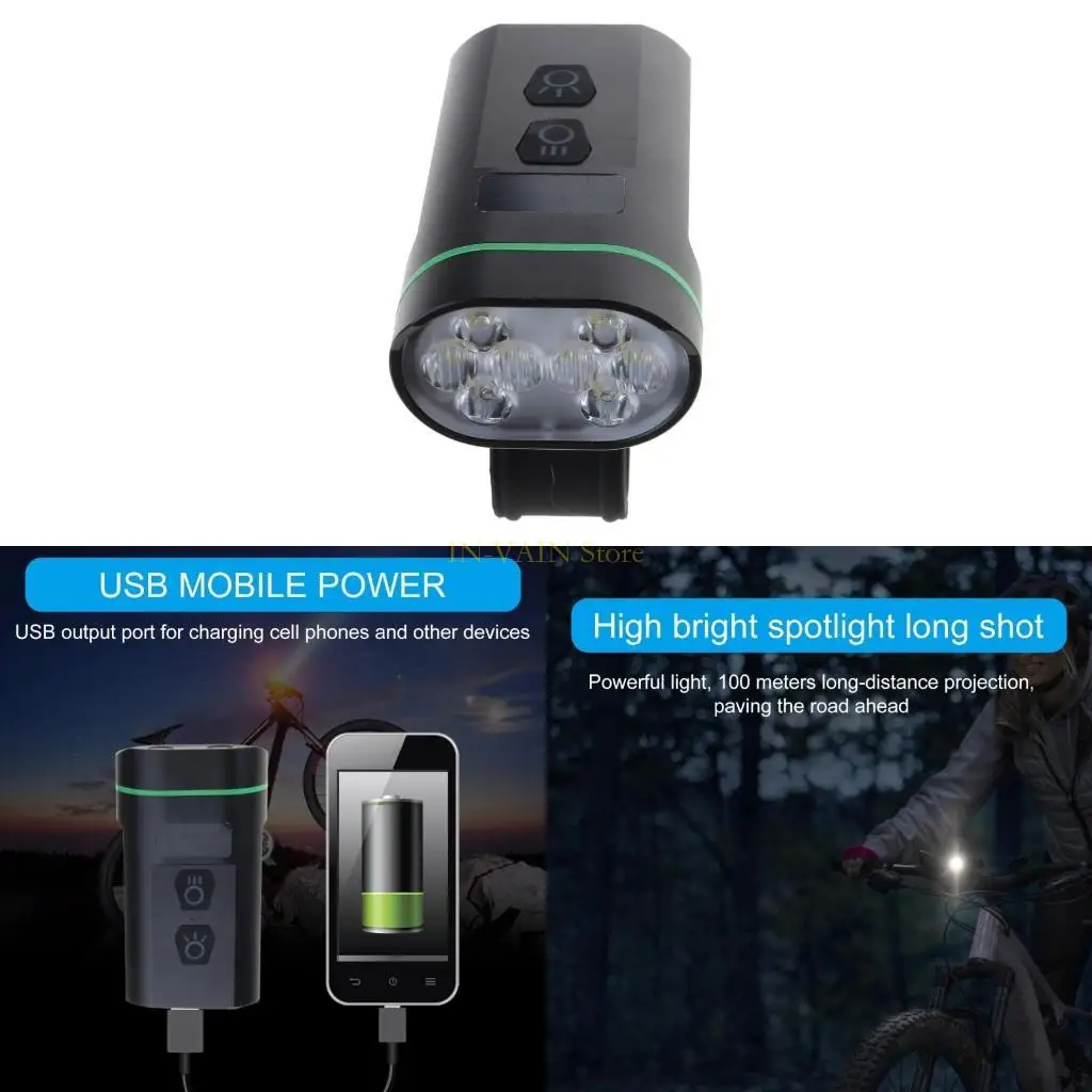 

M5TC Bicycles Front Headlight Waterproofs Bright LED Bike Headlight Easy to Install