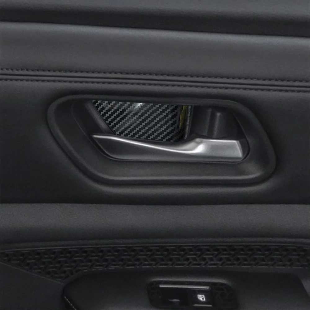 Carbon Fiber Pattern Interior Door Handle Trim Cover Stickers For Nissan Ariya 2023 2024 2025 Accessories Auto Parts