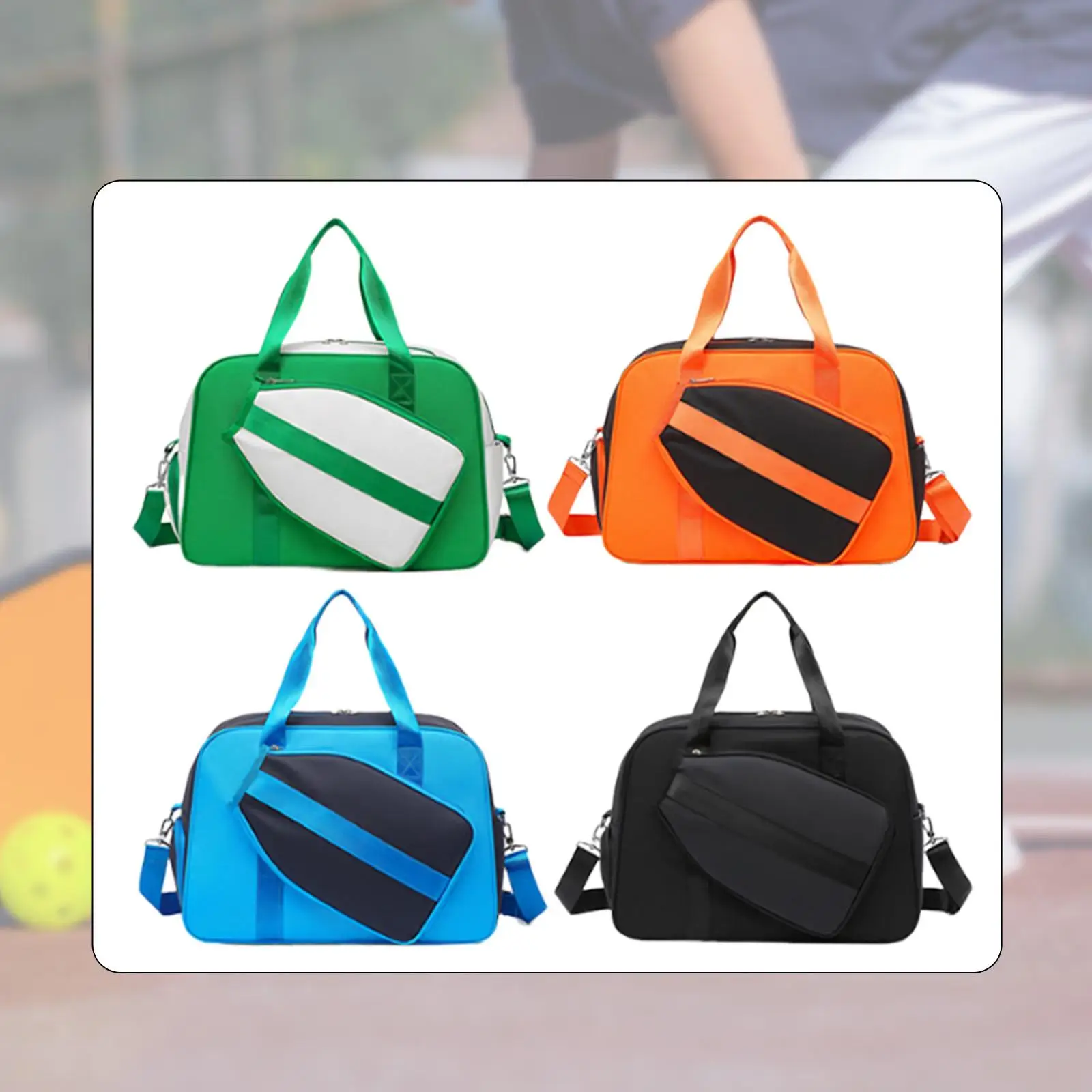 

Pickleball Bag Removable Adjustable Shoulder Strap Large Tennis Racket Bag