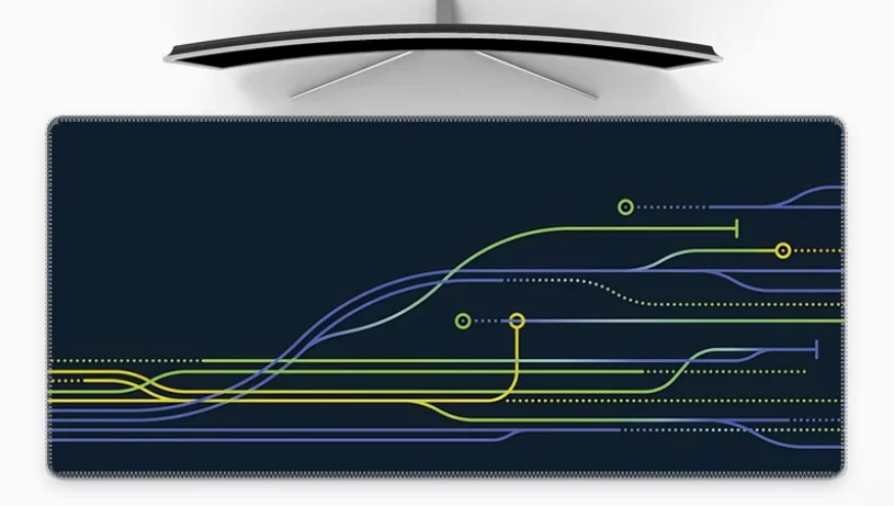 Metropolis Deskmat Natural Rubber Laptop Office Anime Table Gamer Accessories Pad on The Table Kawaii Gaming Keyboard Computer