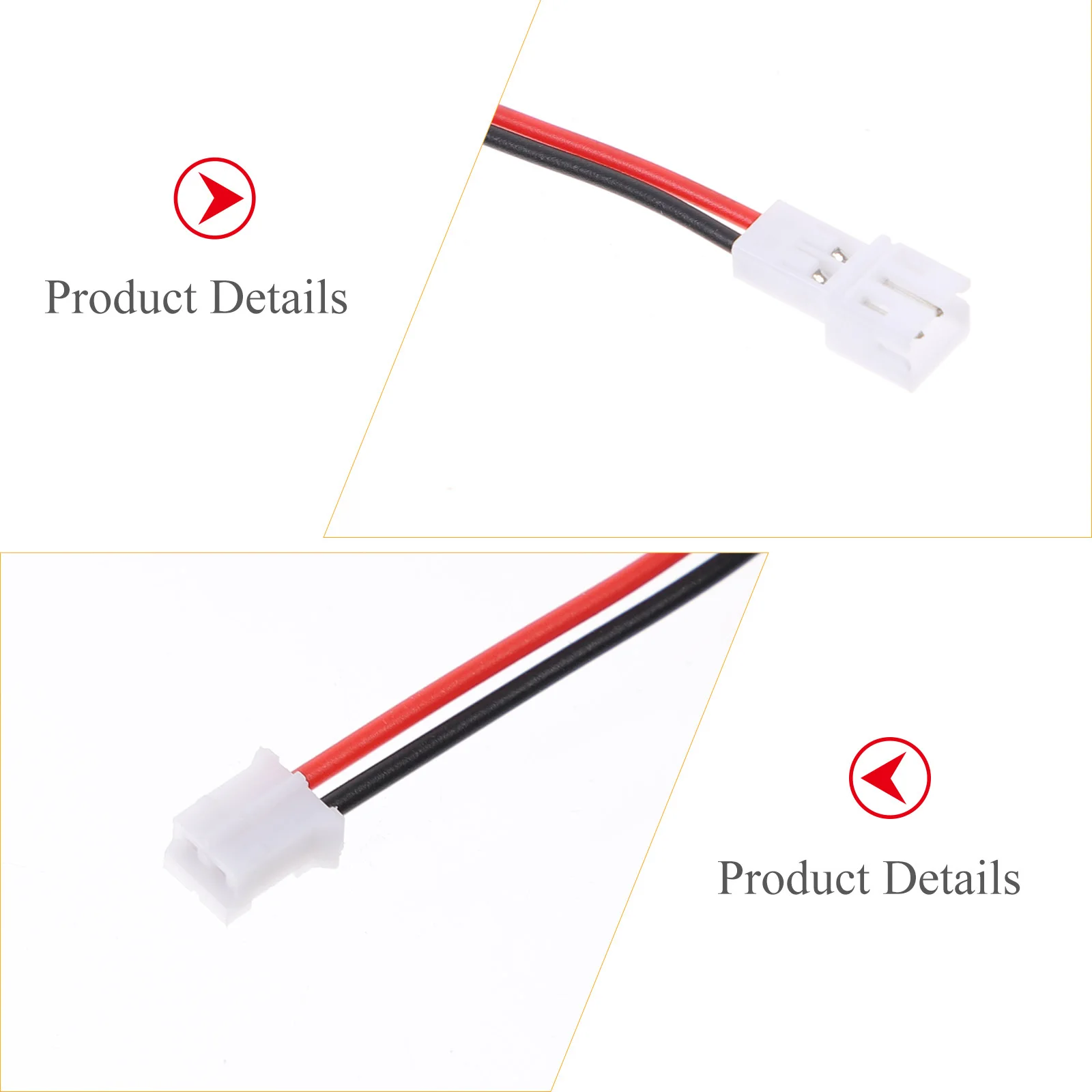 

20Pcs Balance 2 Pin Connector Replacement Extension Wire for 3D Printer Terminal Connector Cable Wire Extension Lead